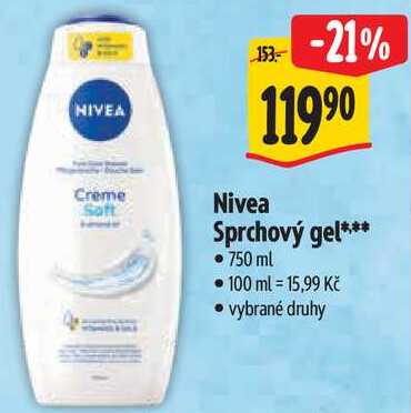 Nivea Sprchový gel, 750 ml 