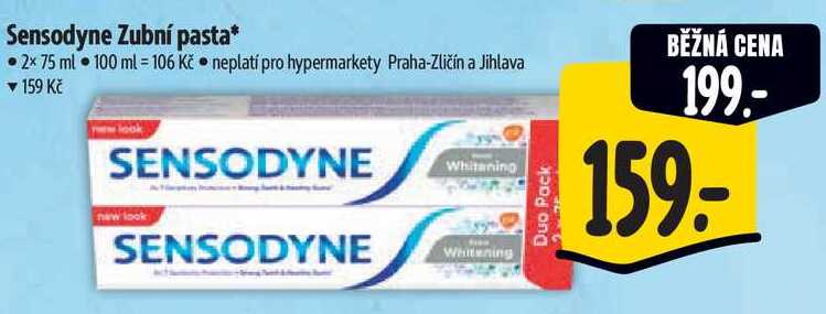 Sensodyne Zubní pasta, 2x 75 ml 
