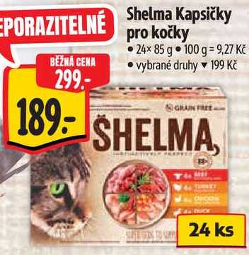 Shelma Kapsičky pro kočky, 24x 85 g 
