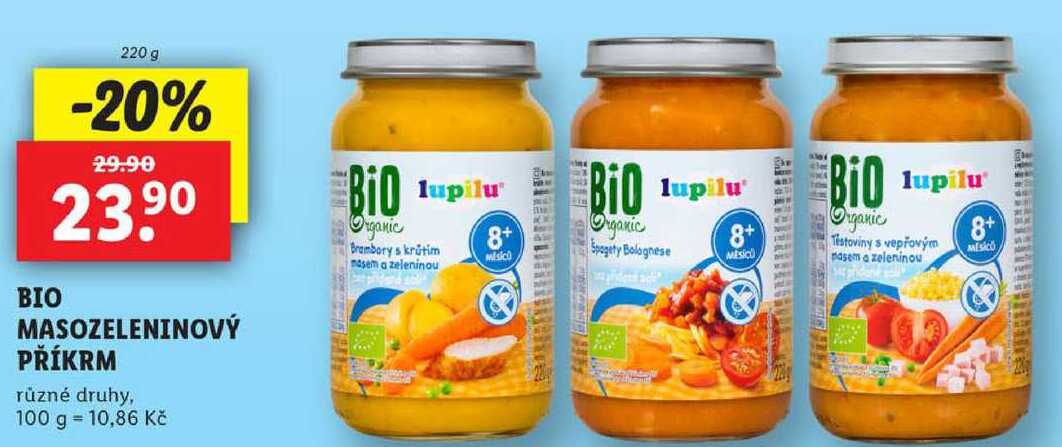 BIO MASOZELENINOVÝ PŘÍKRM, 220 g