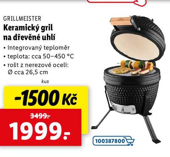 Keramický gril na dřevěné uhlí
