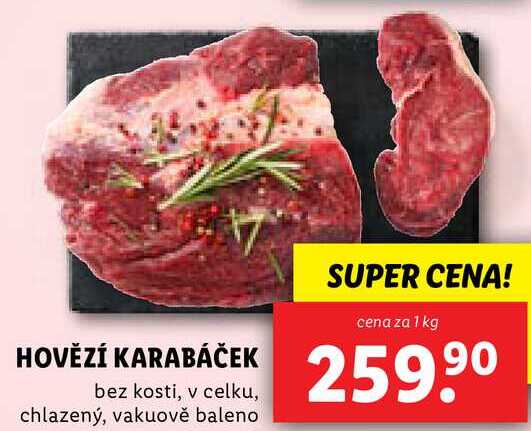 HOVĚZÍ KARABÁČEK, cena za 1 kg 