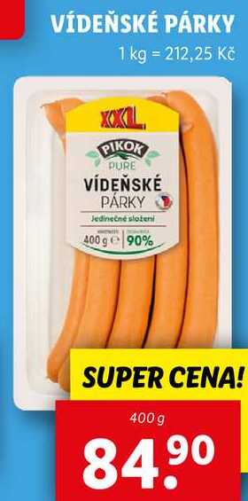 VÍDEŇSKÉ PÁRKY, 400 g