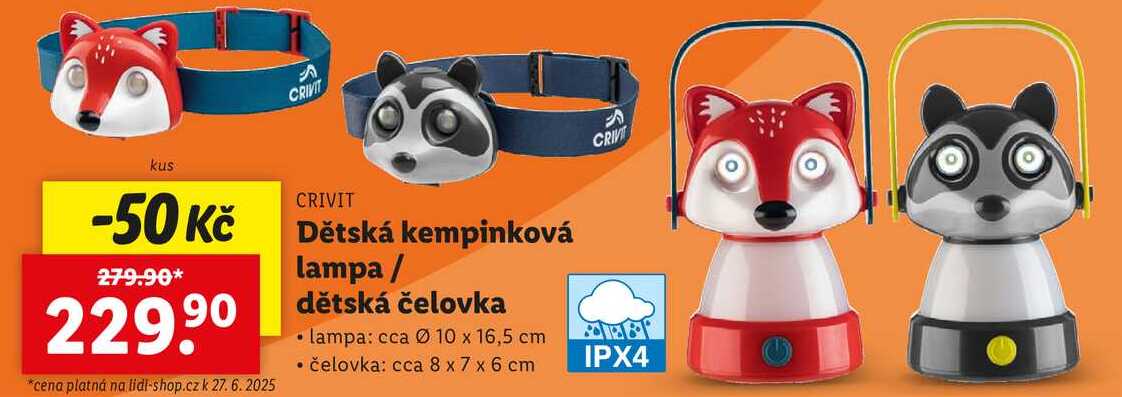 Dětská kempinková lampa/dětská čelovka