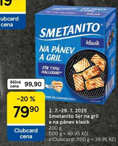 Smetanito Sýr na gril a na pánev klasik, 200 g  