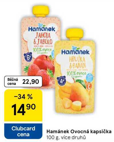 Hamánek Ovocná kapsička, 100 g, více druhů 