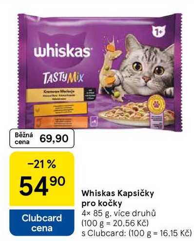 Whiskas Kapsičky pro kočky, 4x 85 g, více druhů 