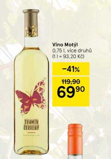 Víno Motýl, 0.75 l, více druhů 