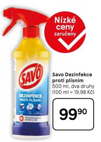 Savo Dezinfekce proti plísním, 500 ml, dva druhy 
