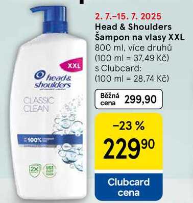Head & Shoulders Šampon na vlasy XXL, 800 ml, více druhů  