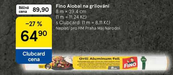 Fino Alobal na grilování, 8 m x 39.4 cm 