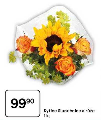 Kytice Slunečnice a růže, 1 ks 