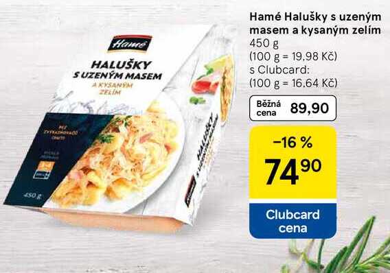 Hamé Halušky s uzeným masem a kysaným zelím, 450 g  