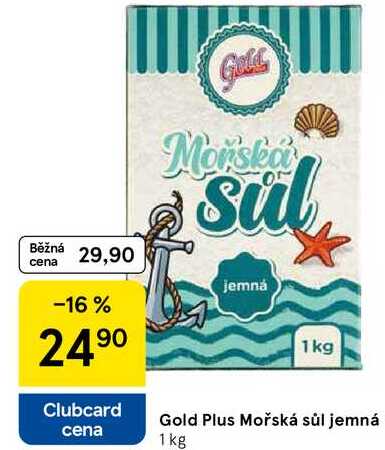 Gold Plus Mořská sůl jemná, 1 kg 