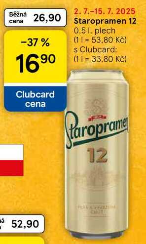 Staropramen 12, 0.5 l, plech 