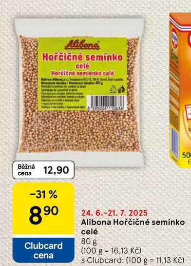 Alibona Hořčičné semínko celé, 80 g 