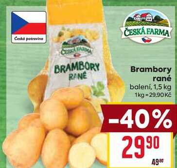 Brambory rané balení, 1,5 kg