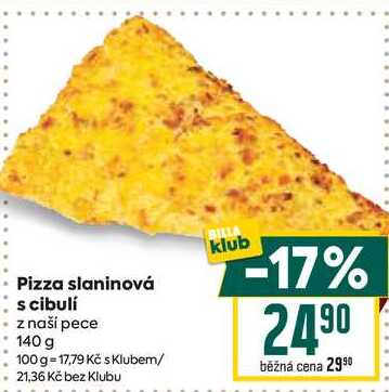 Pizza slaninová scibulí z naší pece 140 g