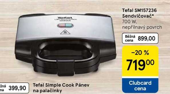 Tefal SM157236 Sendvičovač, 700 W, nepřilnavý povrch  