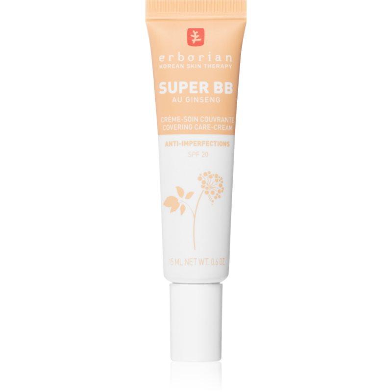 Erborian Super BB Covering Care-Cream BB krém pro bezchybný a sjednocený vzhled pleti malé balení odstín Dore 15 ml