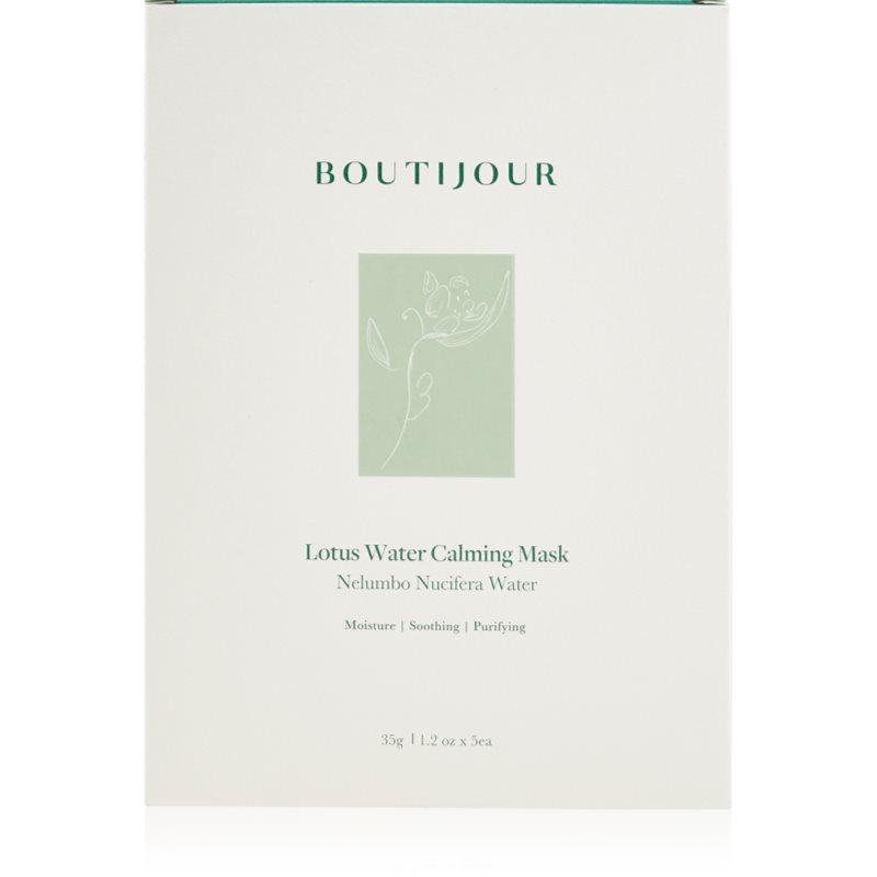 BOUTIJOUR Lotus Water Calming Mask zklidňující plátýnková maska pro výživu a hydrataci 5x33 g