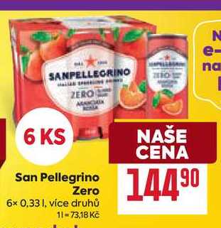 san Pellegrino Zero 6x 0,33 l