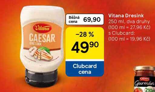 Vitana Dresink, 250 ml, dva druhy 