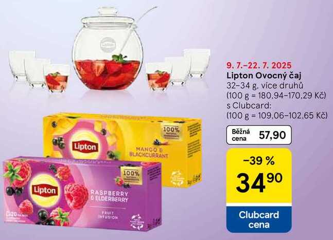 Lipton Ovocný čaj, 32-34 g 
