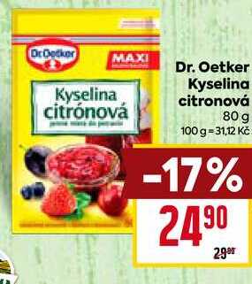 Dr. Oetker Kyselina citronová 80 g