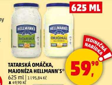 TATARSKÁ OMÁČKA, MAJONÉZA HELLMANN'S, 625 ml 