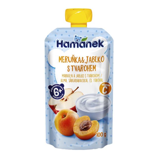 Hamánek Kapsička meruňka, jablko s tvarohem