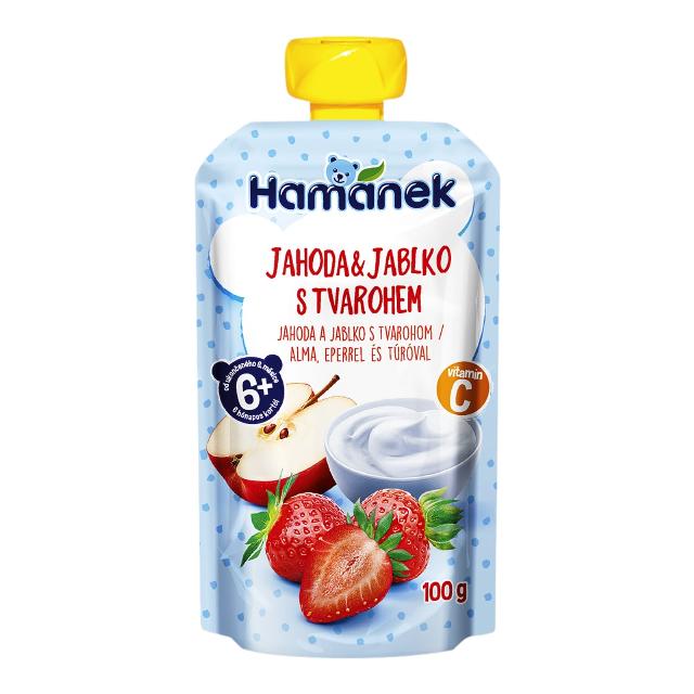Hamánek Kapsička jahoda, jablko s tvarohem