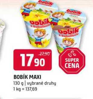 Bobík Maxi 140g, vybrané druhy