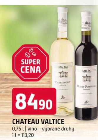 Chateau valtice 0,75l vino vybrané druhy 