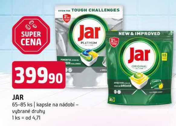 JAR 65-85 ks kapsle na nádobí vybrané druhy 
