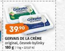 Gervais de la créme original, česnek-bylinky 180 g