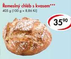 Řemeslný chléb s kvasem, 405 g