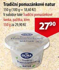 Tradiční pomazánkové natur, 150 g 