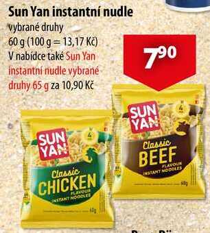 Sun Yan instantní nudle, 60 g
