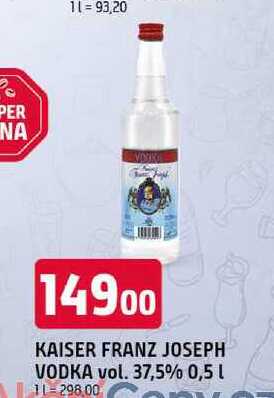 KAISER FRANZ JOSEPH VODKA vol. 37,5% 0,5l