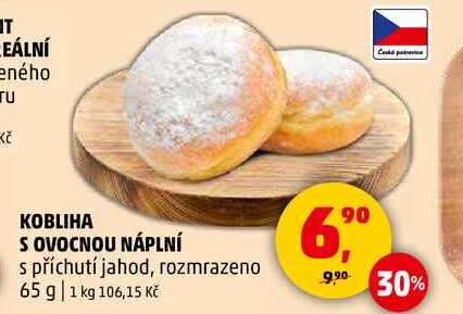 KOBLIHA S OVOCNOU NÁPLNÍ s příchutí jahod, 65 g