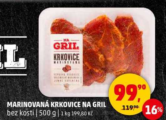 MARINOVANÁ KRKOVICE NA GRIL bez kosti, 500 g  