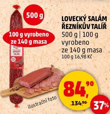 LOVECKÝ SALÁM ŘEZNÍKŮV TALÍŘ, 500 g