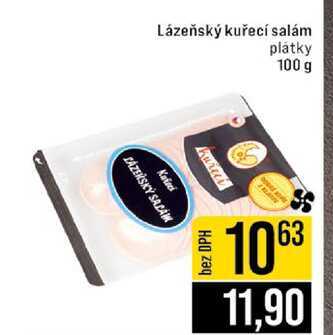 Lázeňský kuřecí salám plátky 100 g 