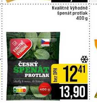 Kvalitně Výhodně špenát protlak 400 g