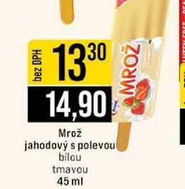 Mrož jahodový s polevou bílou tmavou 45 ml