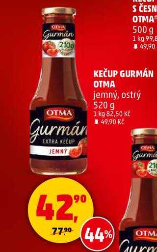 KEČUP GURMÁN OTMA jemný, 520 g