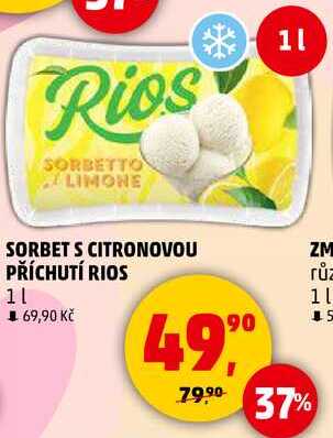 SORBETS CITRONOVOU PŘÍCHUTÍ RIOS, 1 l