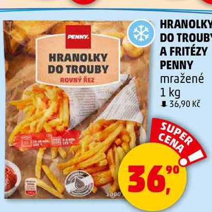 HRANOLKY DO TROUBY A FRITÉZY PENNY mražené, 1 kg 