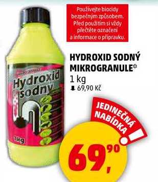 HYDROXID SODNÝ MIKROGRANULE, 1 kg  